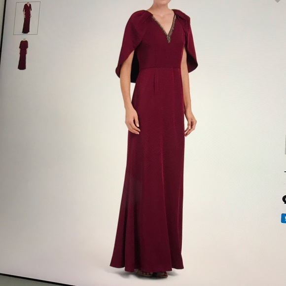 David Meister embellished V-Neck gown - Picture 2 of 8
